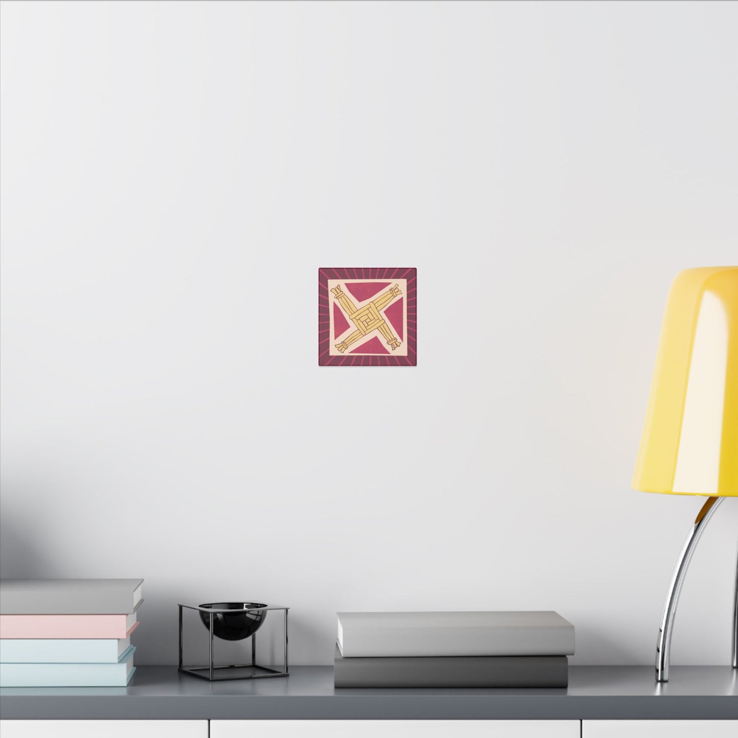 Canvas Print Brigid's Cross (burgundy)