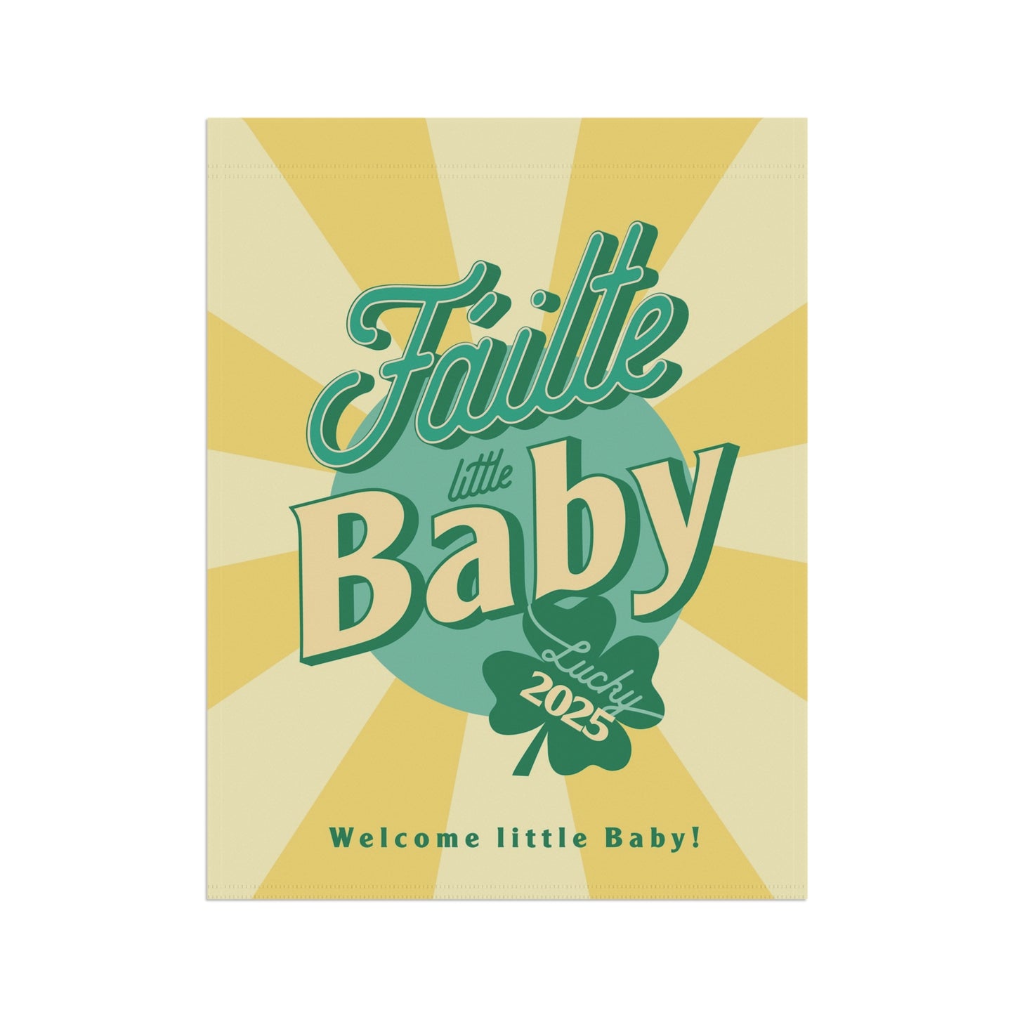 Garden Flag, Irish Flag for New Baby, St. Patrick's Day Banner, Luck of the Irish Outdoor Decor, House and Garden Flag, Shamrock Welcome
