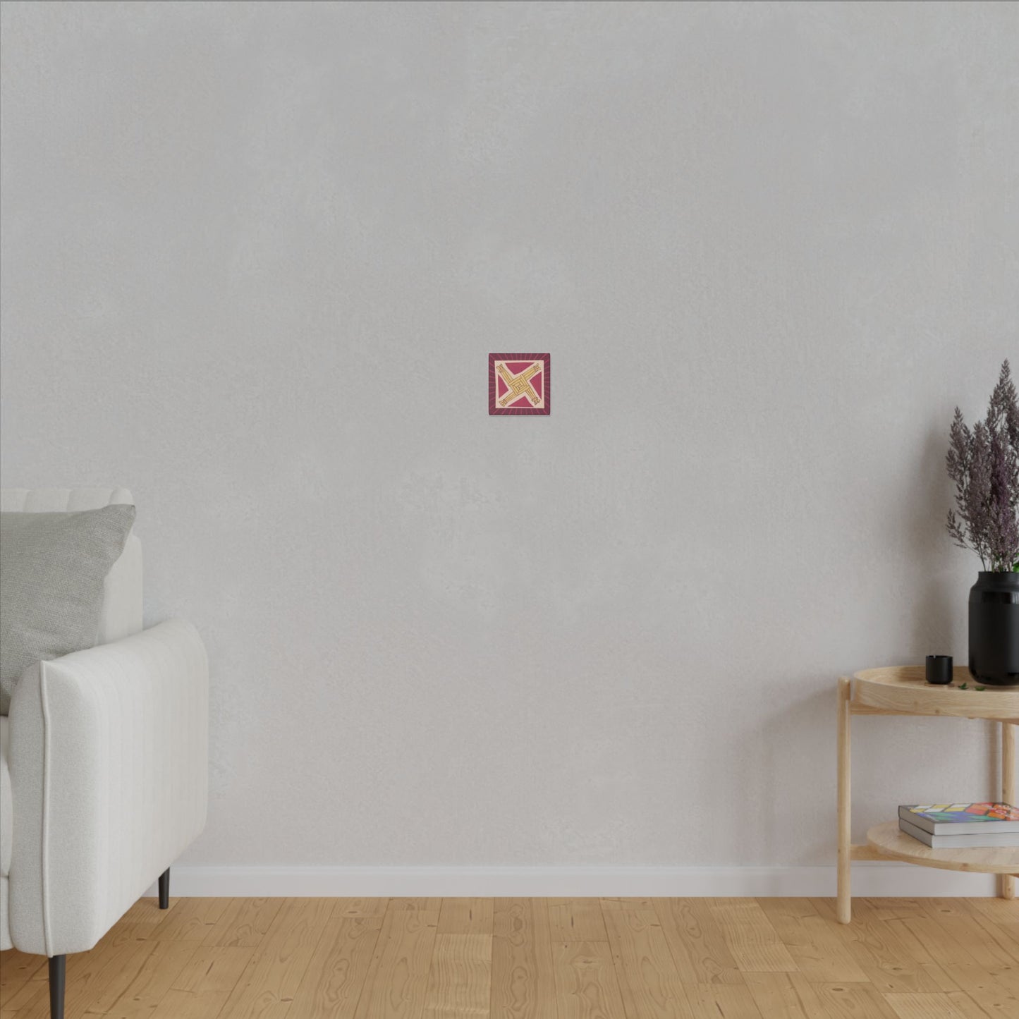 Canvas Print Brigid's Cross (burgundy)