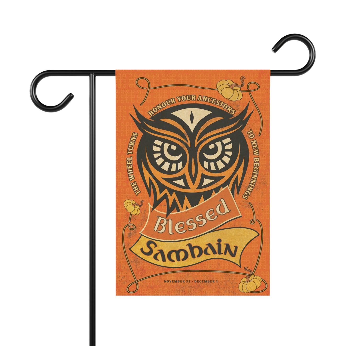 Samhain Garden Banner | Fall Decor, Seasonal Flag, Outdoor Decoration, Halloween Banner, Autumn Home Accent