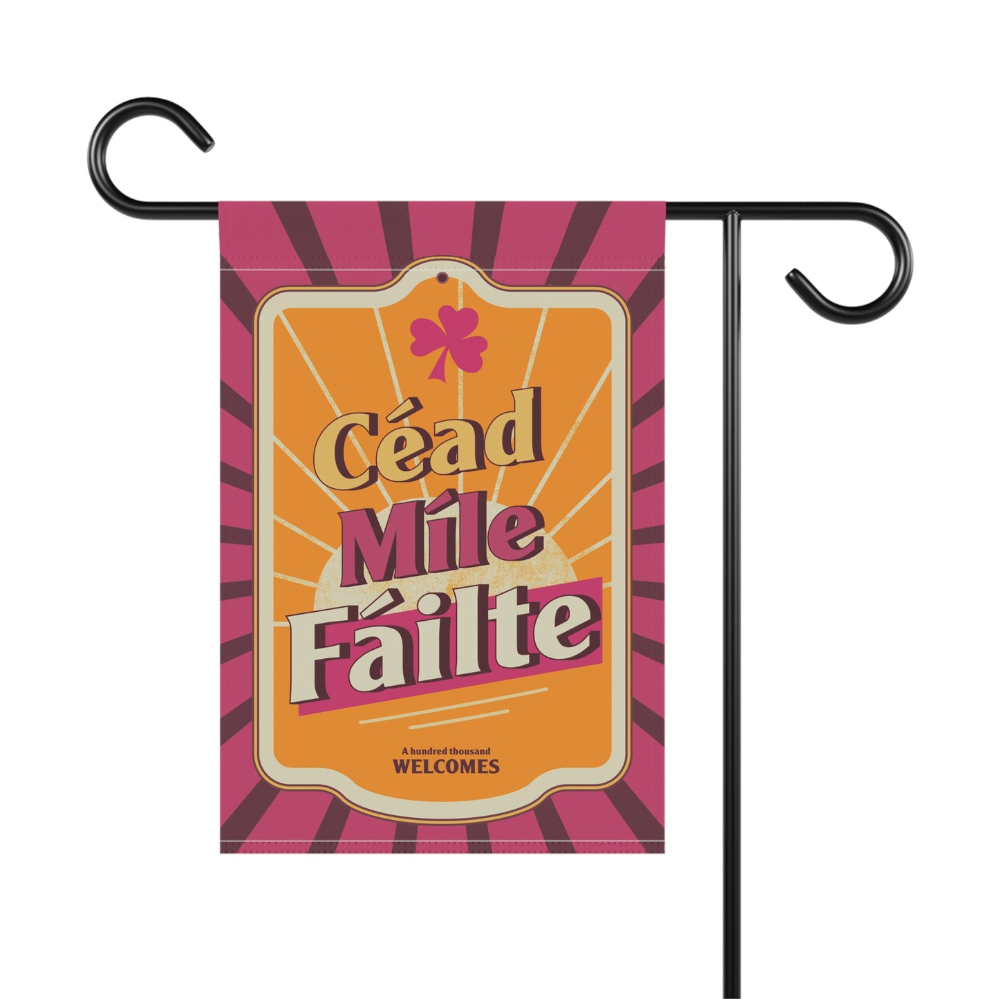 Céad Míle Fáilte Garden Flag 12"x18" - Outdoor and Indoor Decor - Gifts for Home - Irish Yard Art - Flag Art - SPRING EDITION!