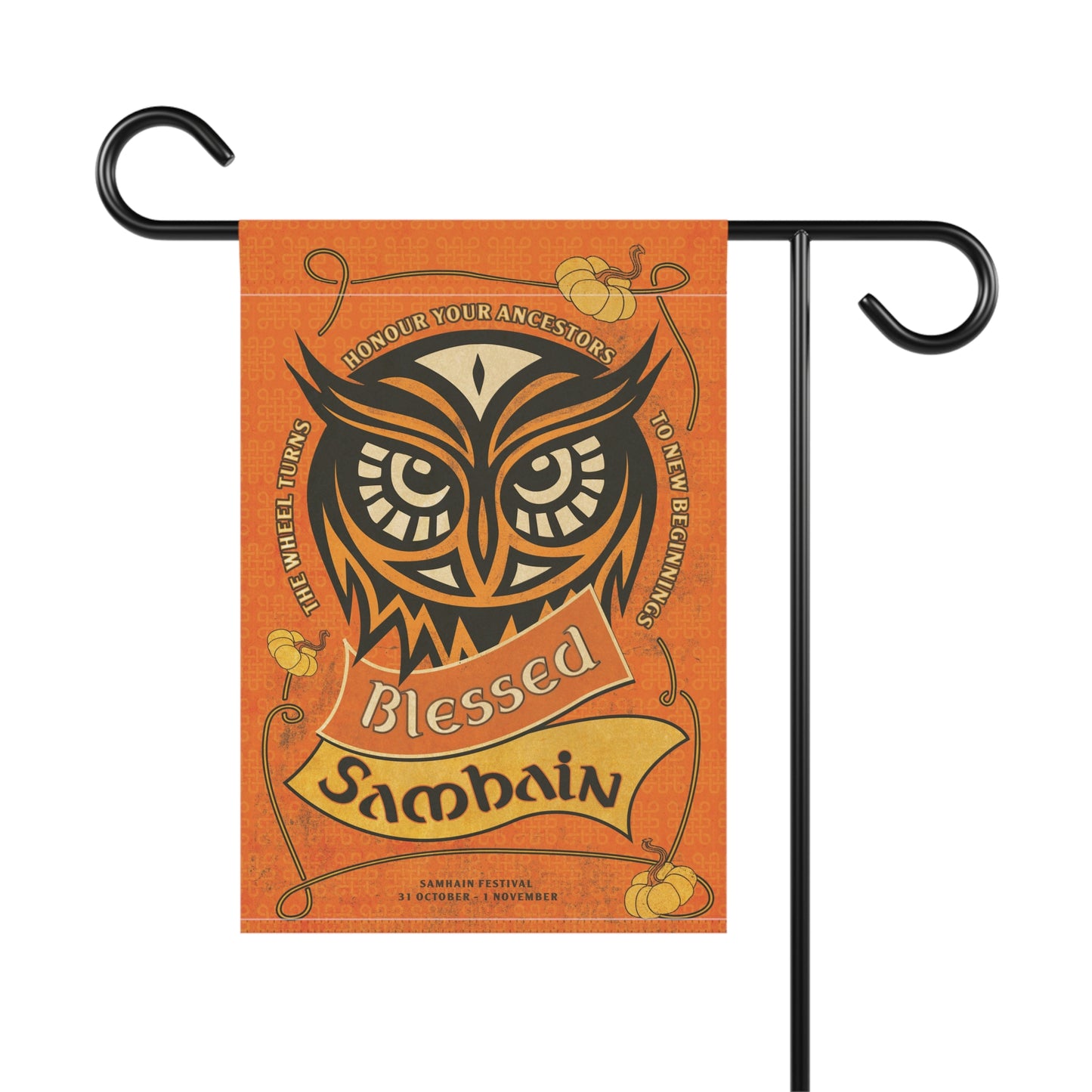 Samhain Garden Banner | Fall Decor, Seasonal Flag, Outdoor Decoration, Halloween Banner, Autumn Home Accent