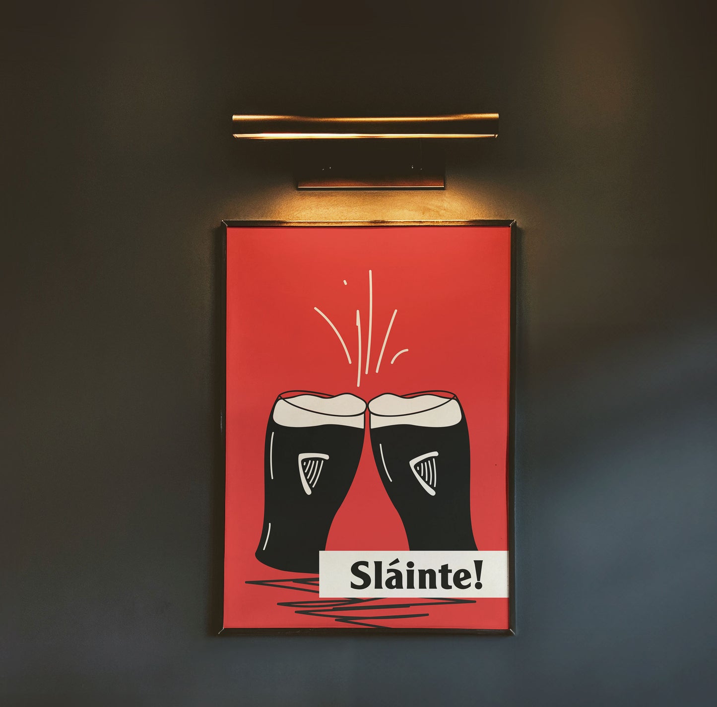 Sláinte Irish Poster – "Drink to Health" | Premium Matte Wall Art