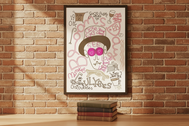 Bloomsday Retro Brick Wall