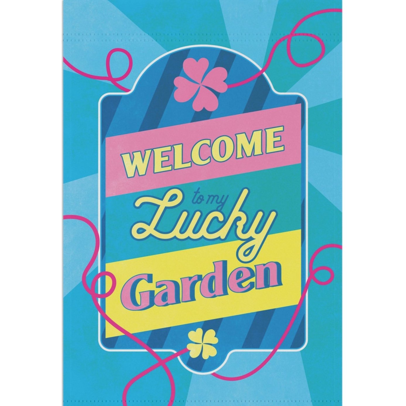 Lucky Garden Flag - Irish Garden Flag - Whimsical Garden Flag - 12"x18"