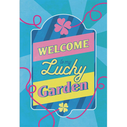 Lucky Garden Flag - Irish Garden Flag - Whimsical Garden Flag - 12"x18"