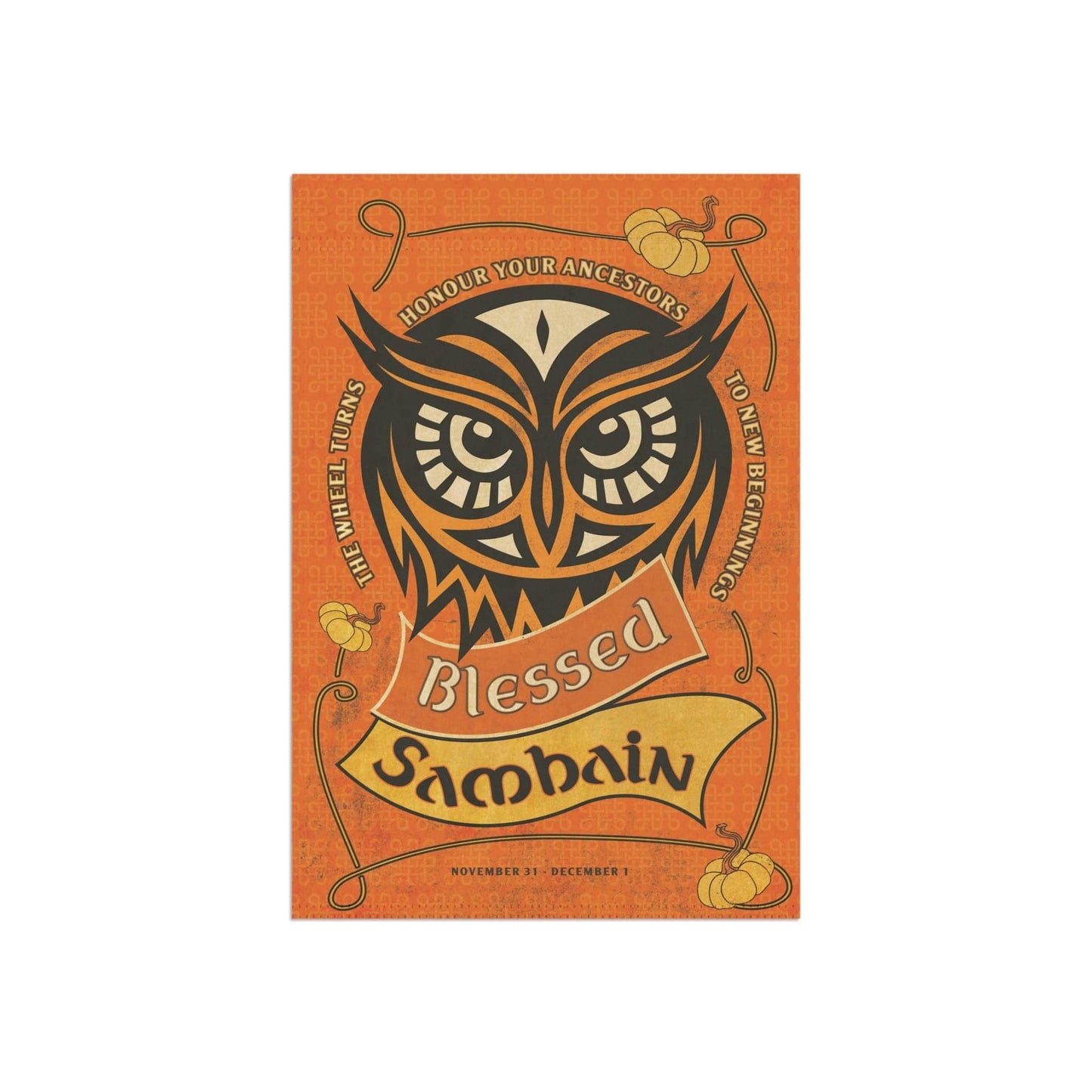 Samhain Garden Banner | Halloween Autumn Outdoor Flag