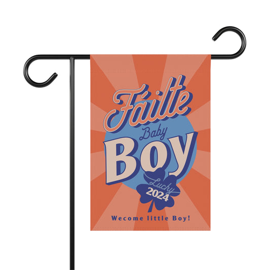 Welcome New Baby Flag - New Baby Garden Flag - 12"x18" or 24.5"x 32" - Welcome Little Boy