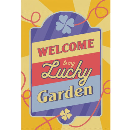 Lucky Garden Flag - Irish Garden Flag - Whimsical Garden Flag - 12"x18"