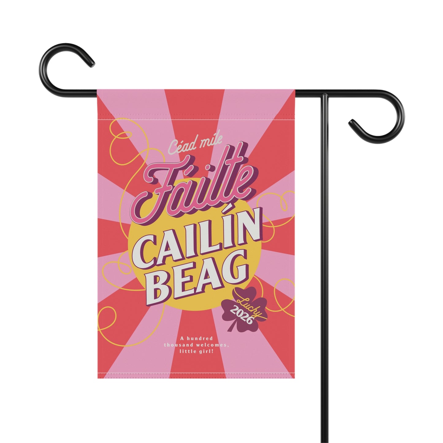 Welcome Irish Baby Girl Garden Flag