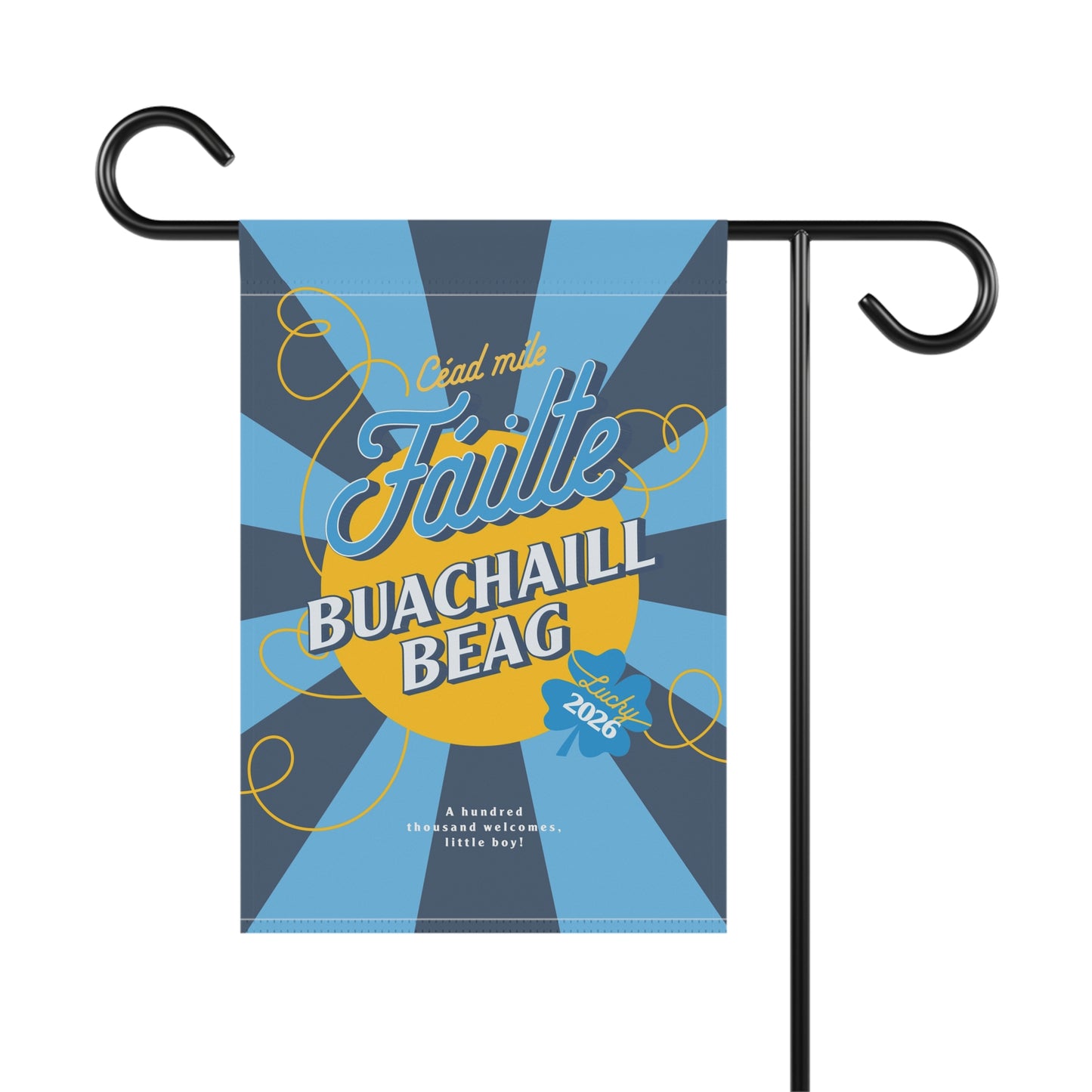 Irish New Baby Boy Garden Flag | Welcome Baby Boy Yard Sign