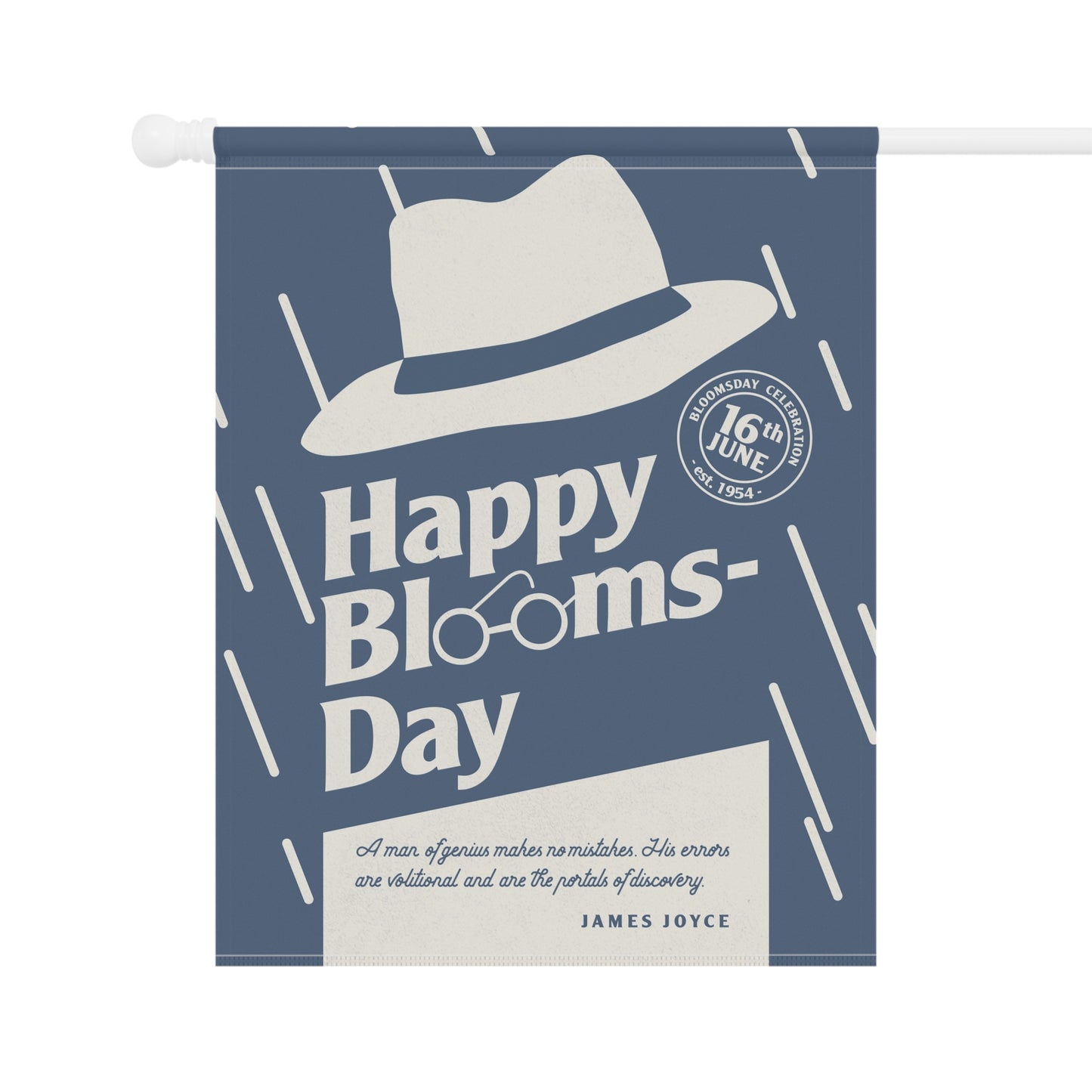 Bloomsday Garden Flag – A Man of Genius Makes No Mistakes | James Joyce Gift
