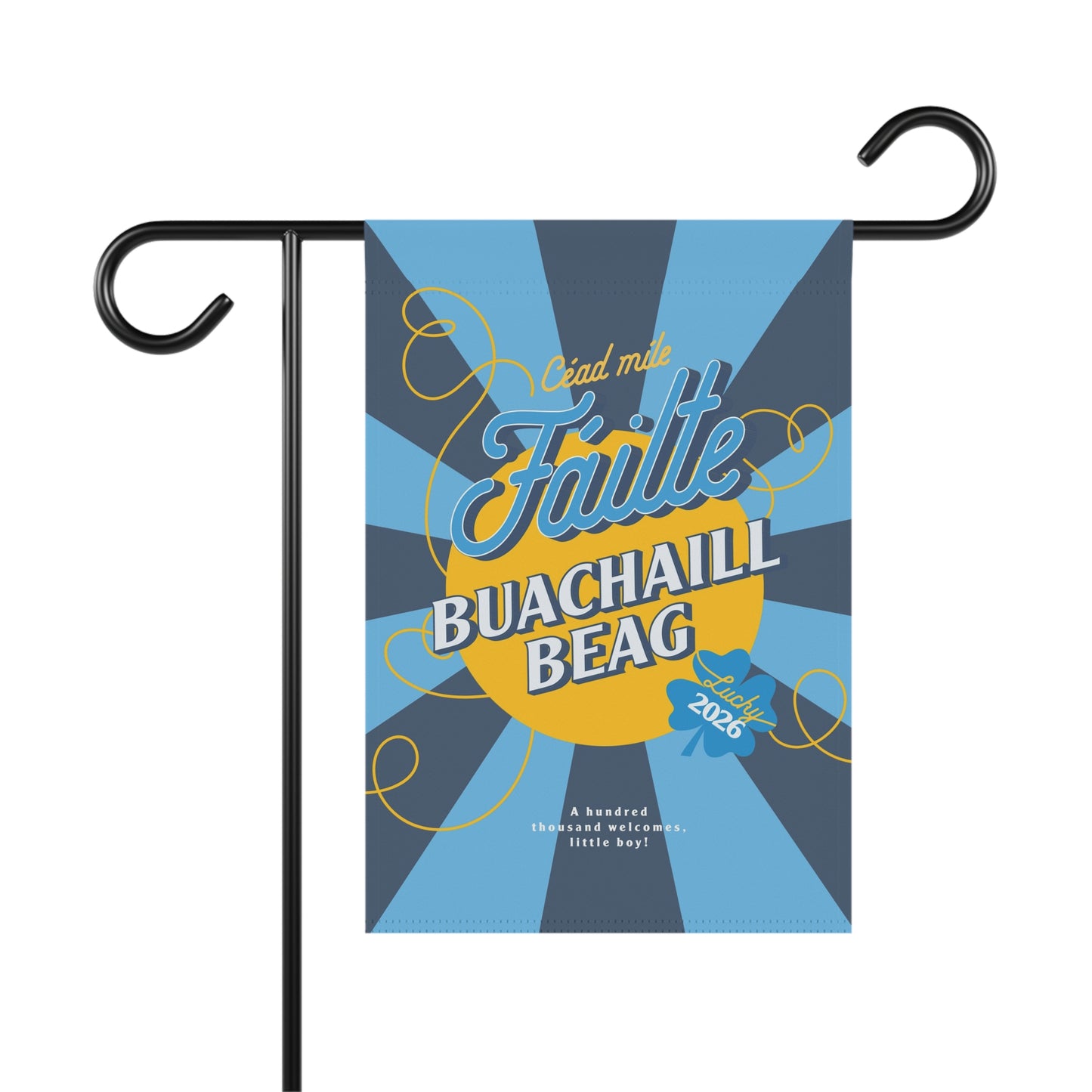 Irish New Baby Boy Garden Flag | Welcome Baby Boy Yard Sign