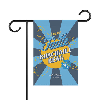 Irish New Baby Boy Garden Flag | Welcome Baby Boy Yard Sign