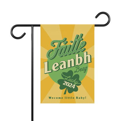 Irish New Baby - New Baby Garden Flag - 12"x18" or 24.5"x 32" - Welcome Little Baby