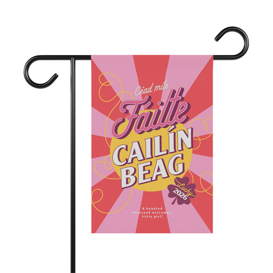 Garden Flag, New Baby Girl Banner, Outdoor Yard Sign, Home Decor Flag, Spring Welcome Flag, Baby Shower Gift Decor