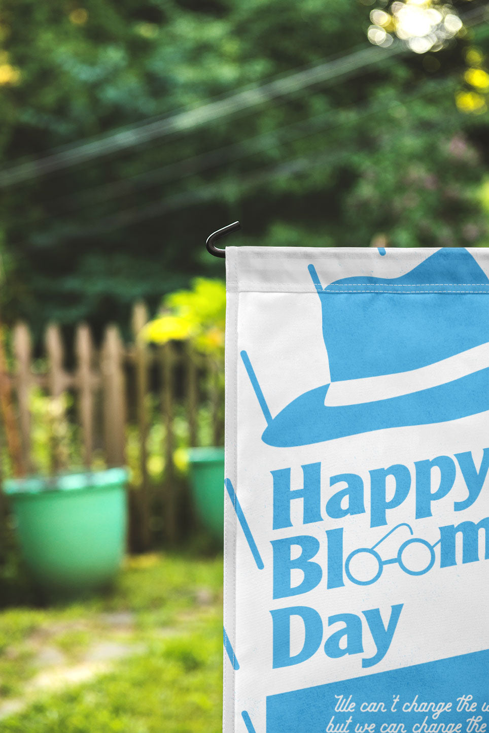 Bloomsday Garden Flag – We Can Change the Subject | James Joyce Gift