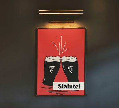 Sláinte Irish Poster – "Drink to Health" | Premium Matte Wall Art