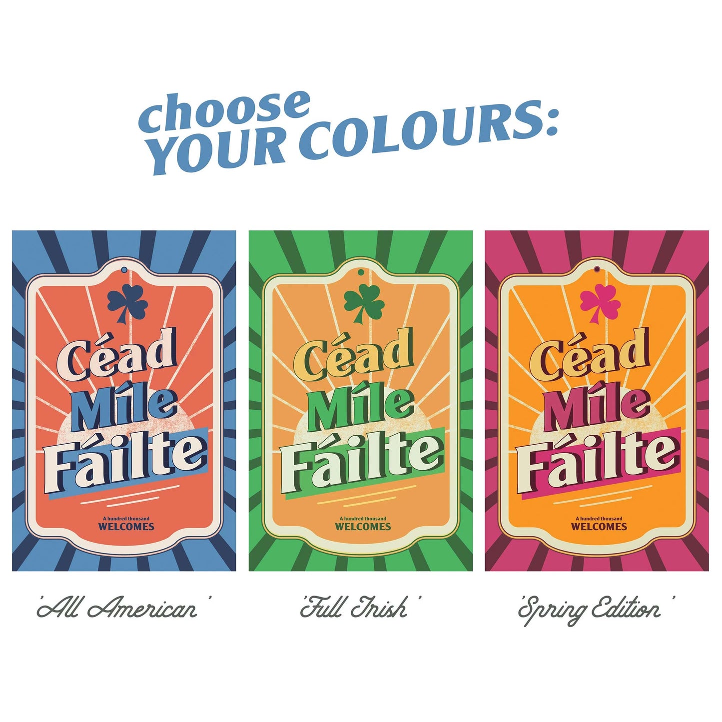 Céad Míle Fáilte Garden Flag 12"x18"  - Outdoor and Indoor Decor - Gifts for Home - Irish Yard Art - Flag Art - FULL IRISH!