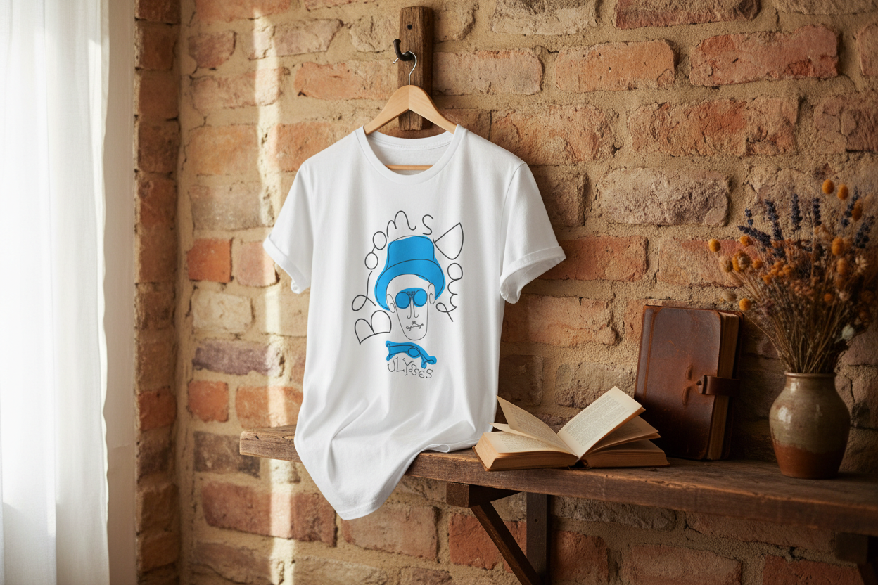 Bloomsday T-shirt rustic literary header